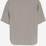 Camicia in cotone con stampa logo 869793 TRM282967 BALENCIAGA 