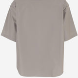 Camicia in cotone con stampa logo 869793 TRM282967 BALENCIAGA 