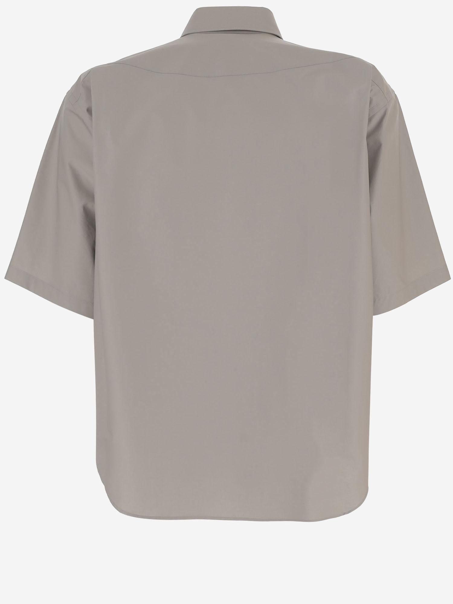 Camicia in cotone con stampa logo 869793 TRM282967 BALENCIAGA 