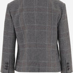 GIACCA TAYLOR IN MISTO LANA CON MOTIVO A QUADRI 21789 950 THE.GARMENT 