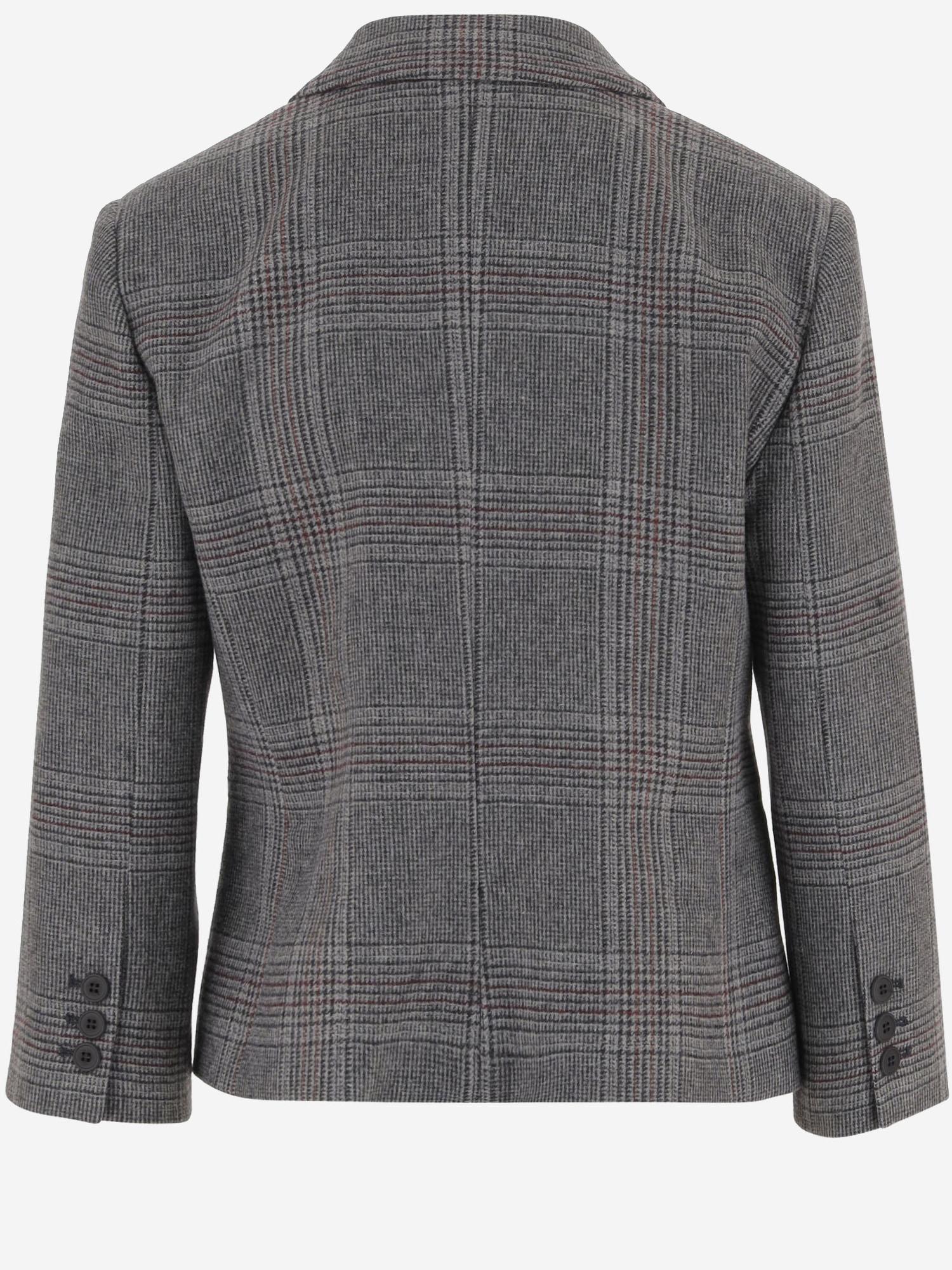 GIACCA TAYLOR IN MISTO LANA CON MOTIVO A QUADRI 21789 950 THE.GARMENT 