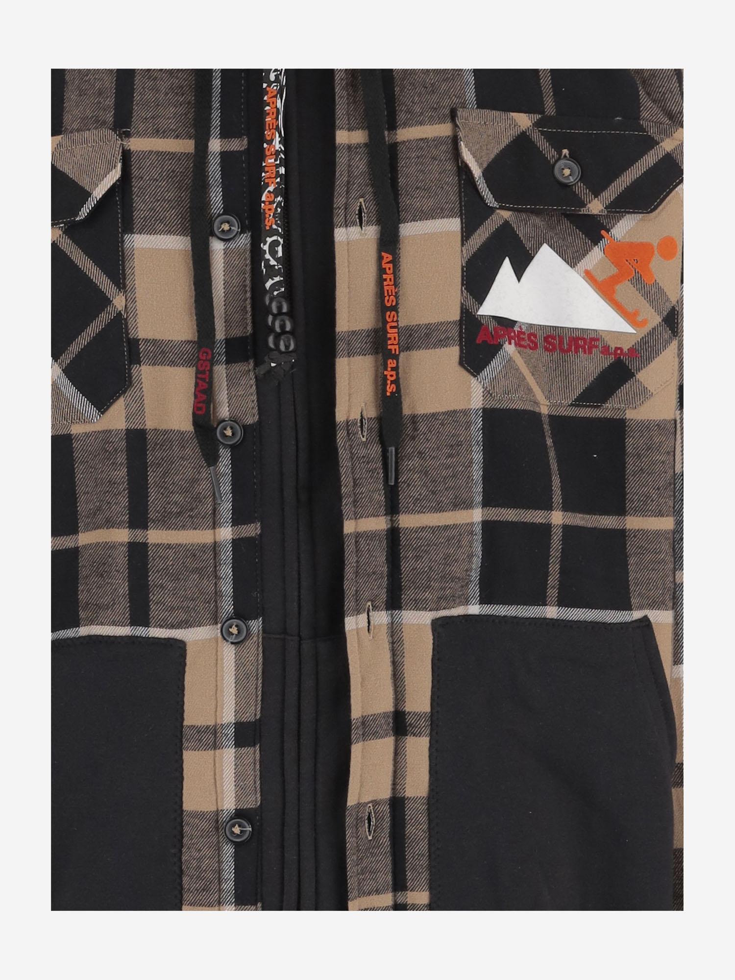 GIACCA IN MISTO COTONE CON STAMPA POSTERIORE 03GUSTAVOVERSHIRT CHOCOLATE APRES SURF 