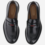 Mocassino in pelle con dettaglio Web 838136 AAEYD1060 GUCCI 