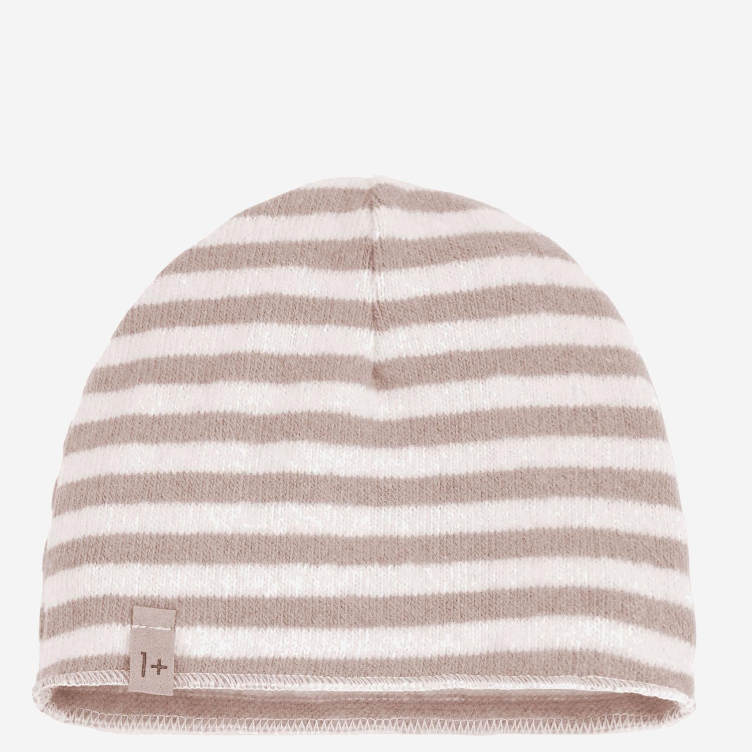 BEANIE HONORE CON MOTIVO A RIGHE 25W040 NUDE 1+ IN THE FAMILY KIDS 