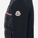 CARDIGAN IN COTONE IMBOTTITO TRICOLORE CON ZIP 9B00001M1367 742 MONCLER ENFANTS 