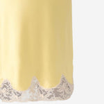 GONNA IN RASO DI SETA CON INSERTI IN PIZZO 851414 Y7G277262 SAINT LAURENT 