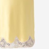GONNA IN RASO DI SETA CON INSERTI IN PIZZO 851414 Y7G277262 SAINT LAURENT 