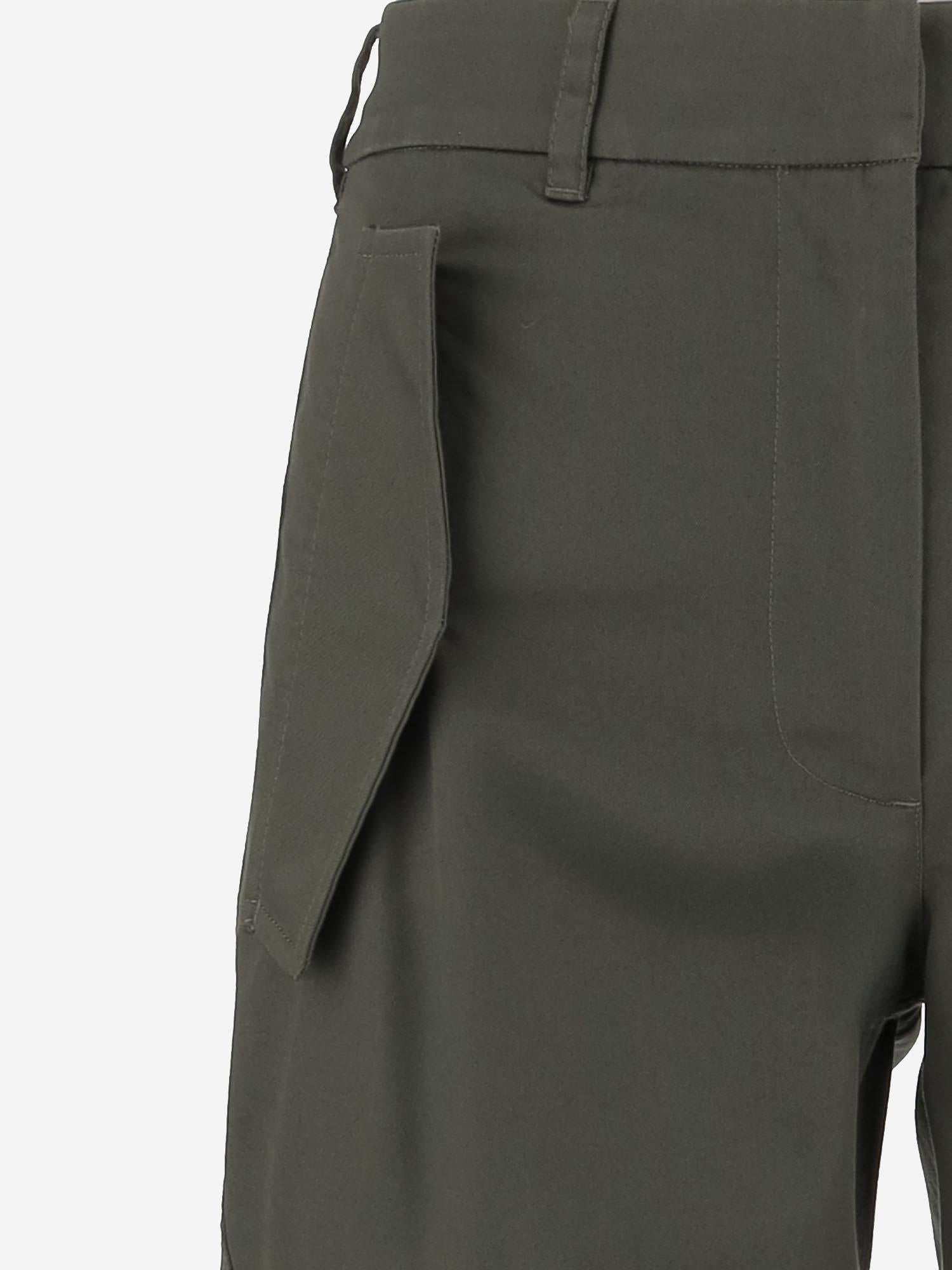 PANTALONI CARGO IN COTONE CON FINITURE CHECK 8118420 MARROWGREEN BURBERRY 