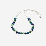 Collana con perle in vetro a forma di cuore MIXEDGLASSBEAD MULTIHEARTBLUE SORBET ISLAND 