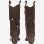 STIVALI IN SUEDE CON DETTAGLI CUT-OUT SR490202 VELOURMUSTANG SARTORE 