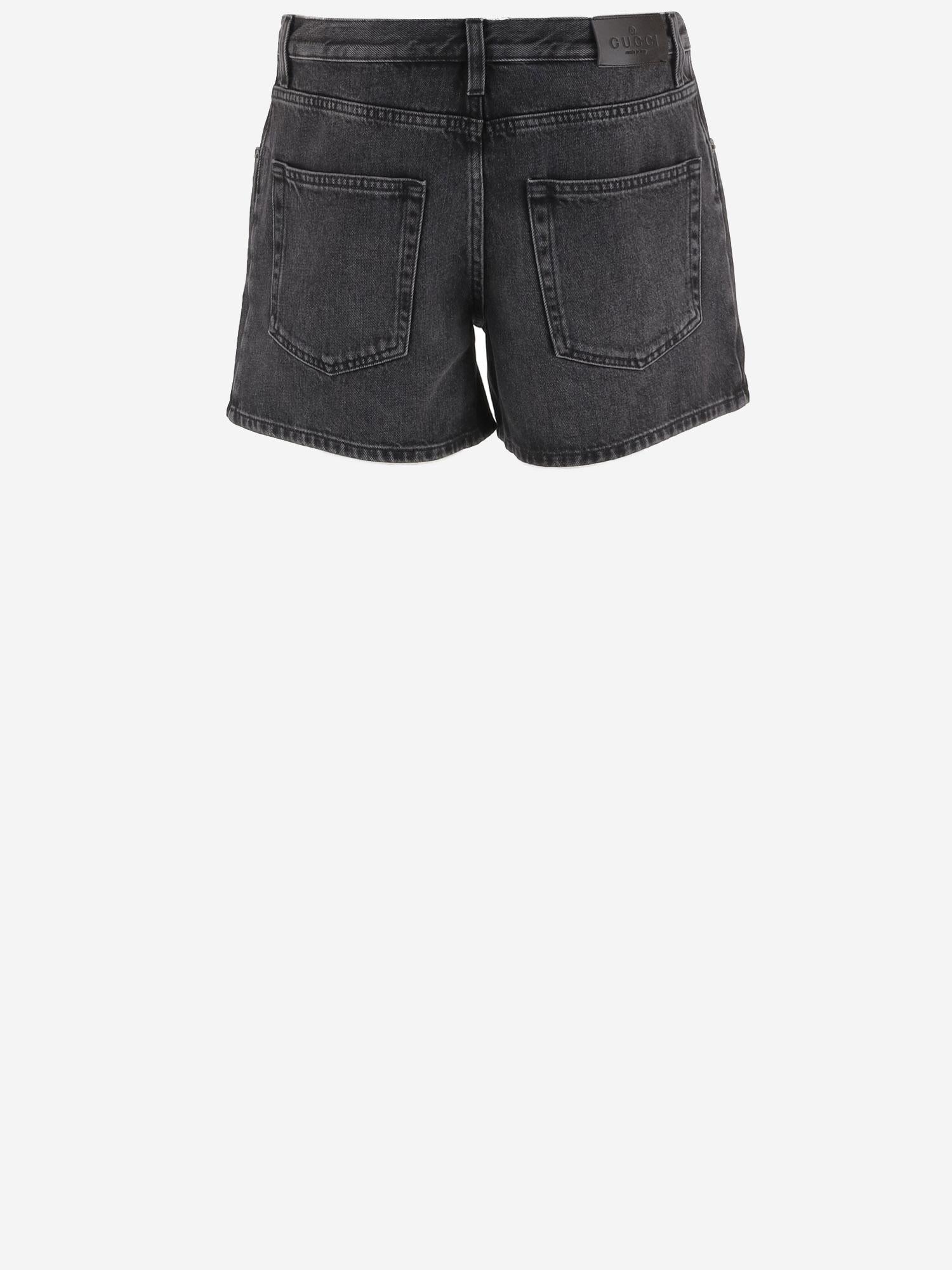 JEANS CORTI IN DENIM DI COTONE 866900 XDDF11165 GUCCI 