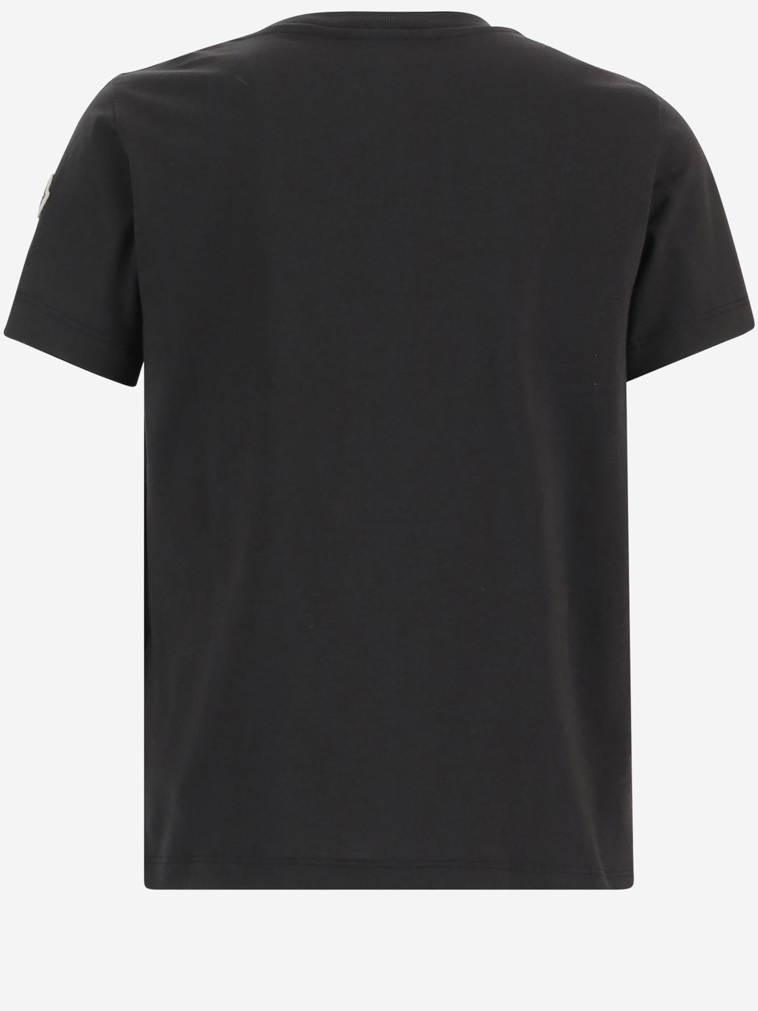 T-SHIRT IN COTONE CON LOGO 8C0000689AFV 999 MONCLER ENFANTS 