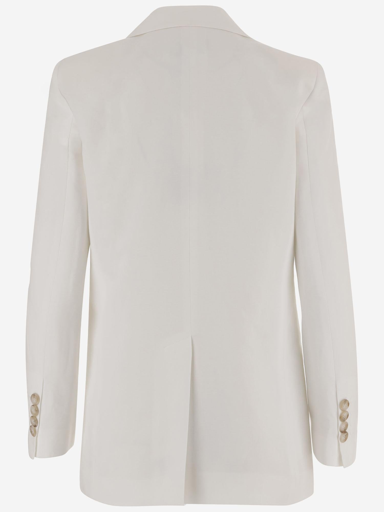 GIACCA DOPPIOPETTO IN VISCOSA E LINO 2973 3687BCOSETA F.IT 