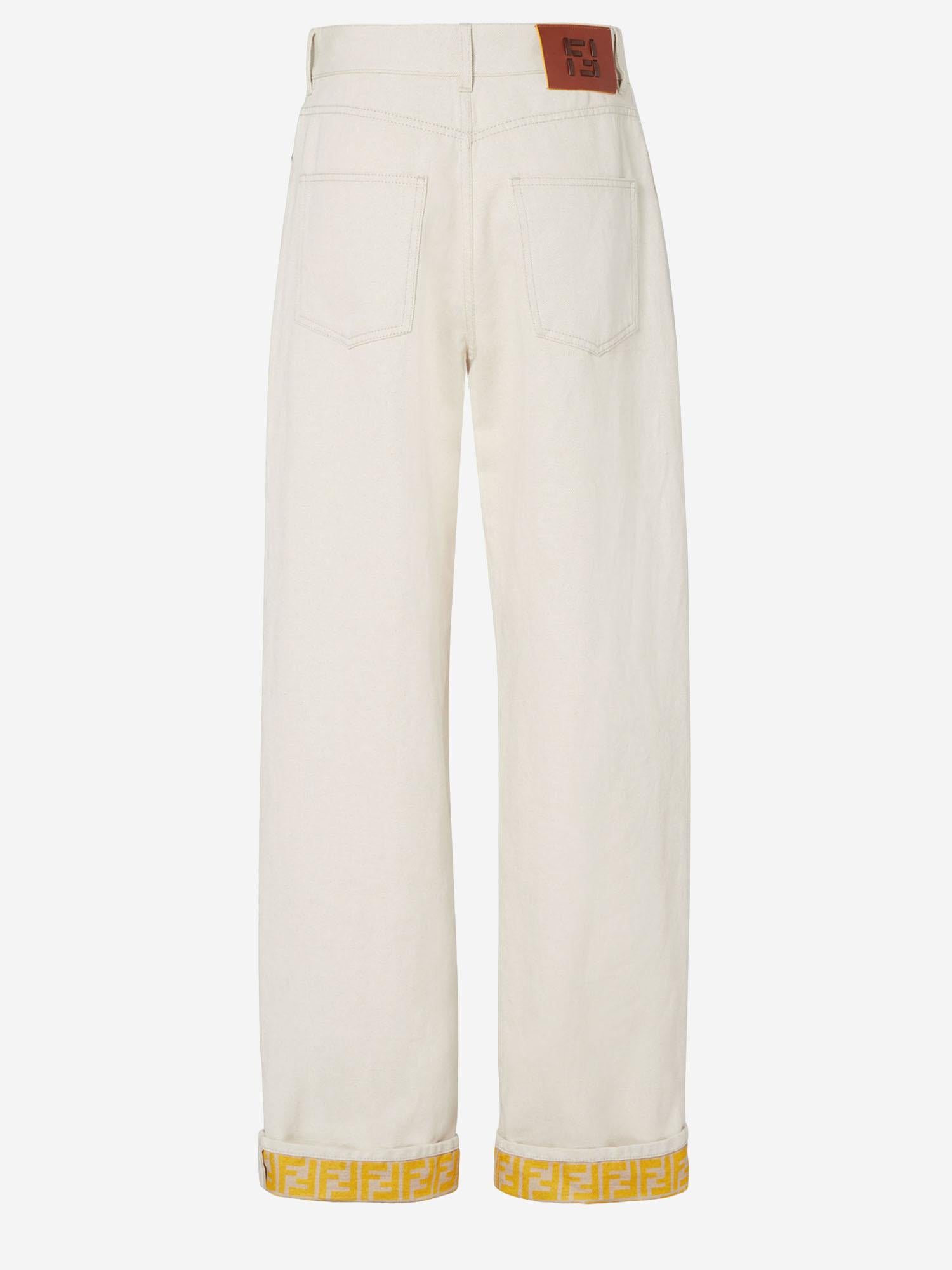 JEANS IN COTONE E LINO FLP882 AOHVF1W0T FENDI 