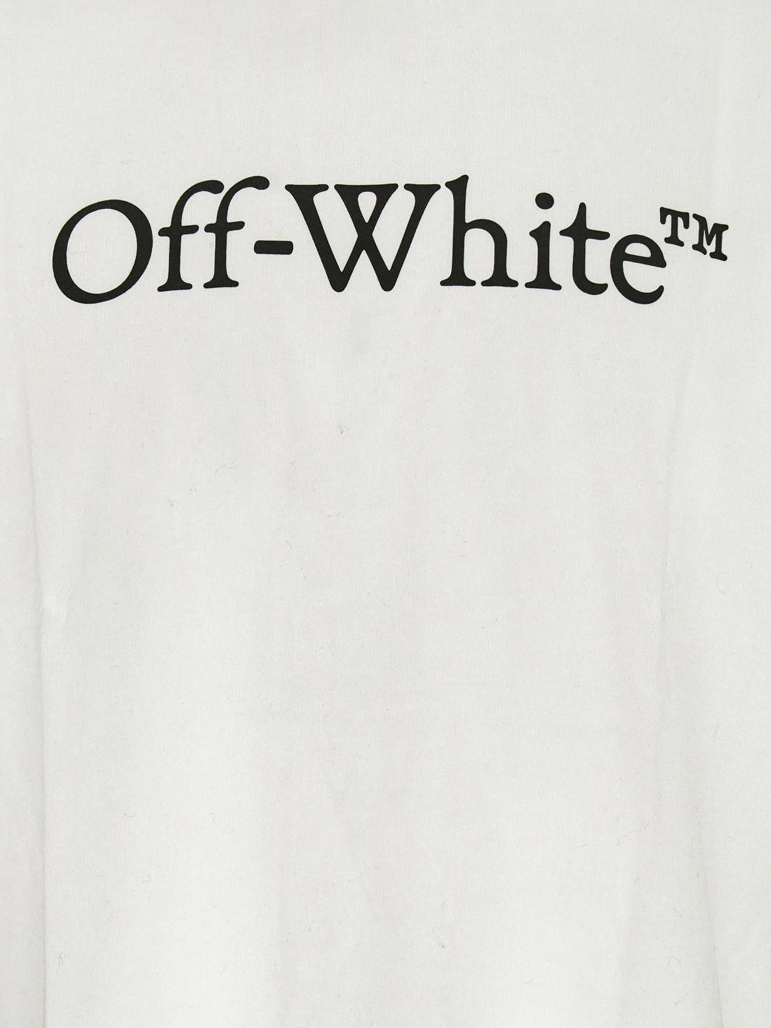 T-SHIRT IN COTONE CON LOGO OMAA120C99JER008 0110 OFF-WHITE 