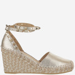 ZEPPE IN PELLE METALLIZZATA CON BORCHIE 8W2S0780 MFA48U VALENTINO GARAVANI 