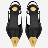 DÉCOLLETÉ APERTE SUL RETRO JEANNE IN PELLE LISCIA 869550 AAF3E1000 SAINT LAURENT 