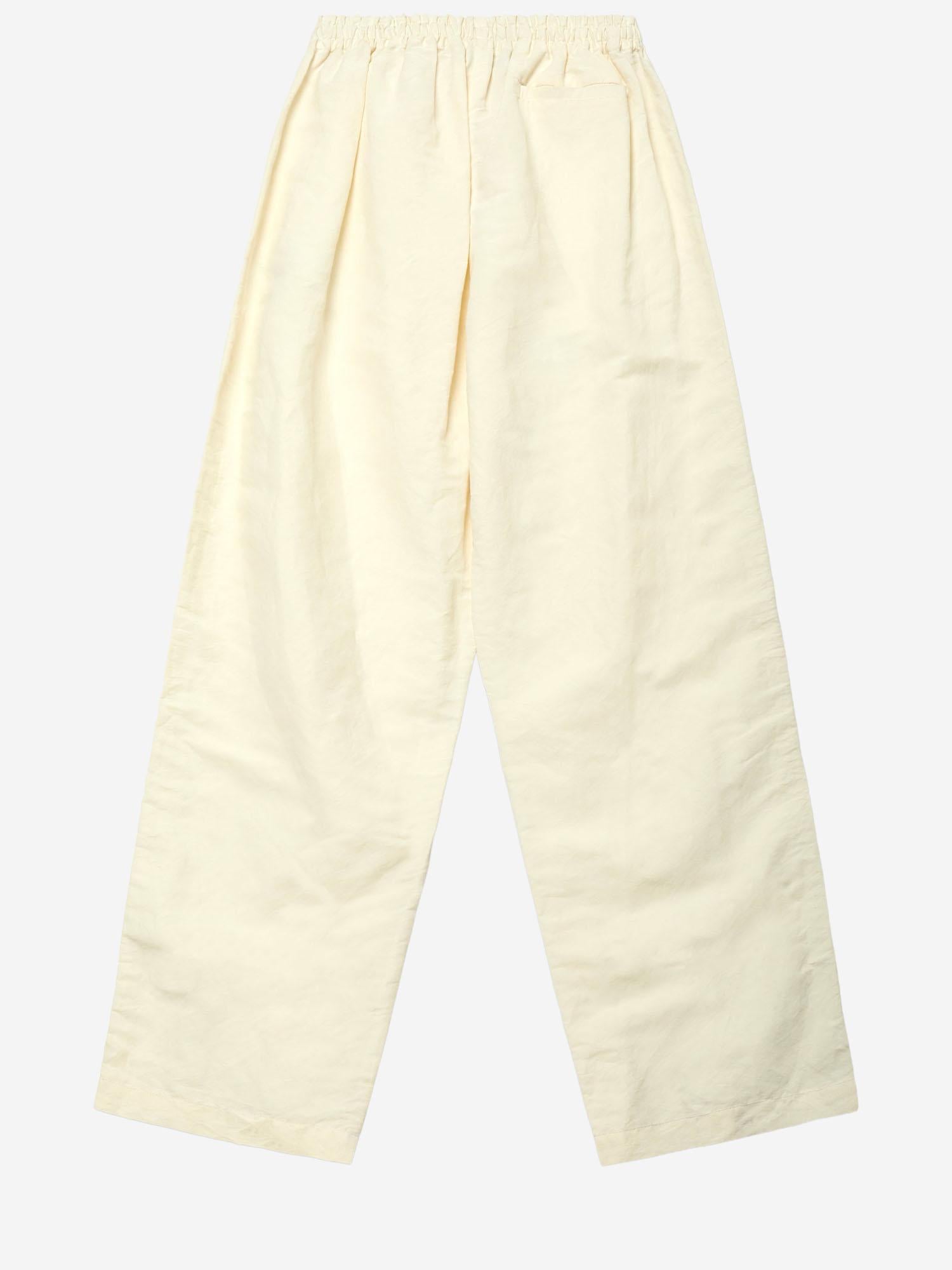 PANTALONI IN MISTO VISCOSA CON RICAMO FRONTALE WCBTM0081 065 WILLY CHAVARRIA 