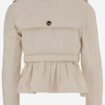 TRENCH ISABELLA IN COTONE 8120786 LINENBEIGE BURBERRY 