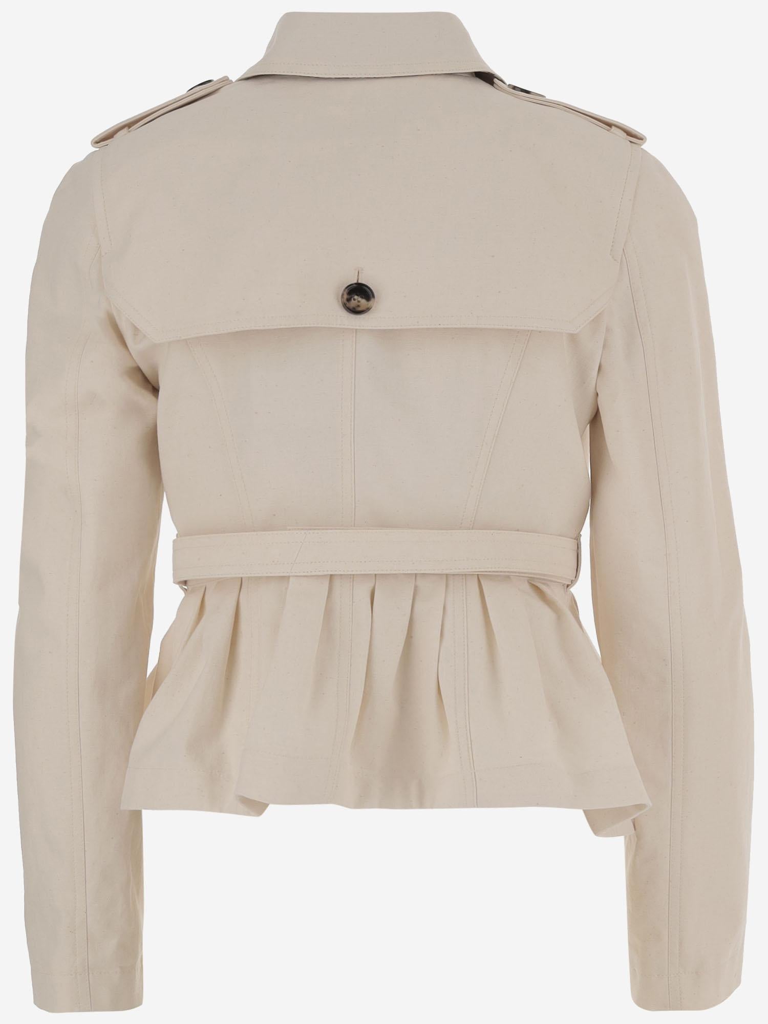 TRENCH ISABELLA IN COTONE 8120786 LINENBEIGE BURBERRY 