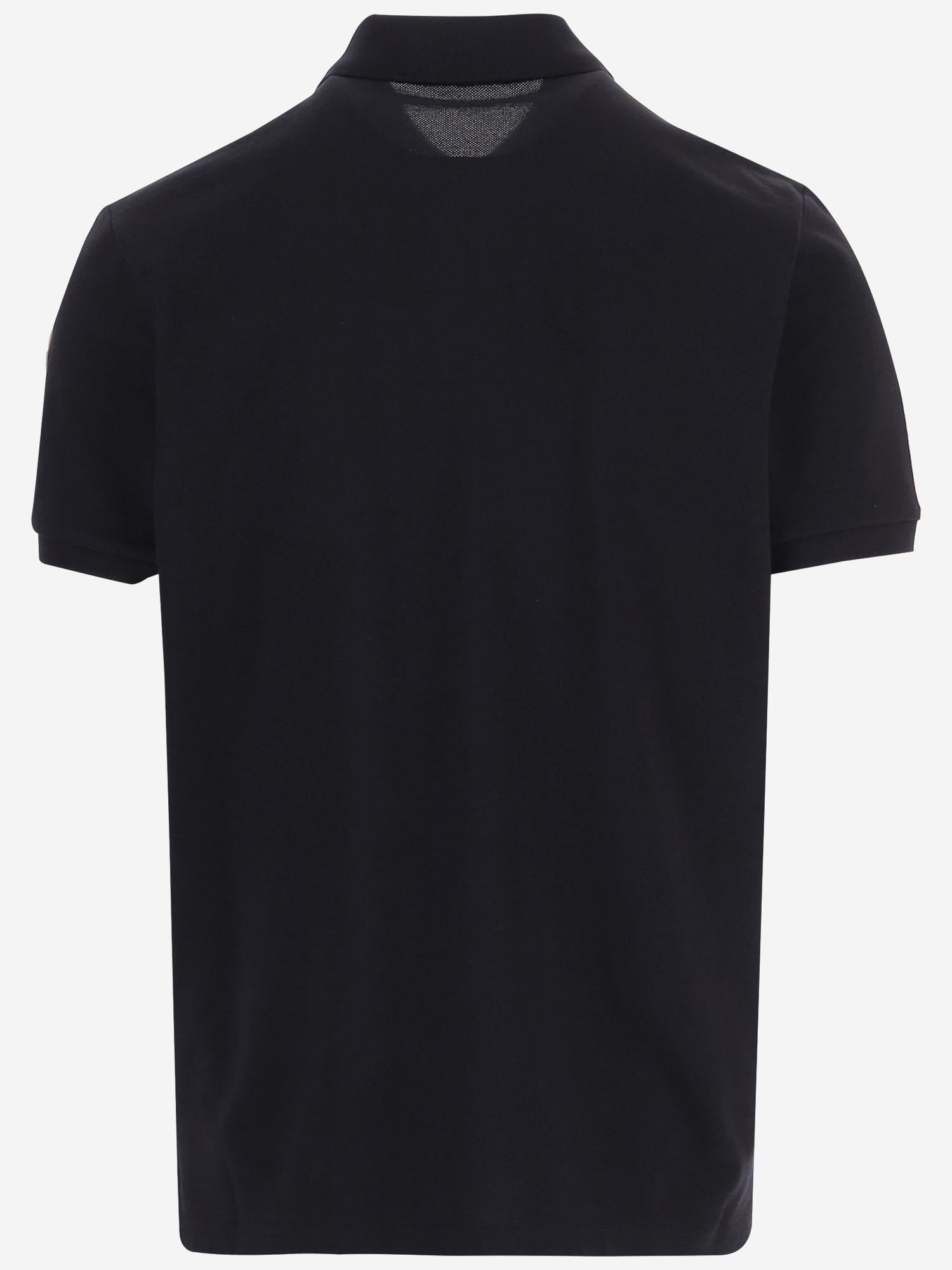 POLO IN COTONE CON BANDA TRICOLORE 8A00031 89A1677X MONCLER 