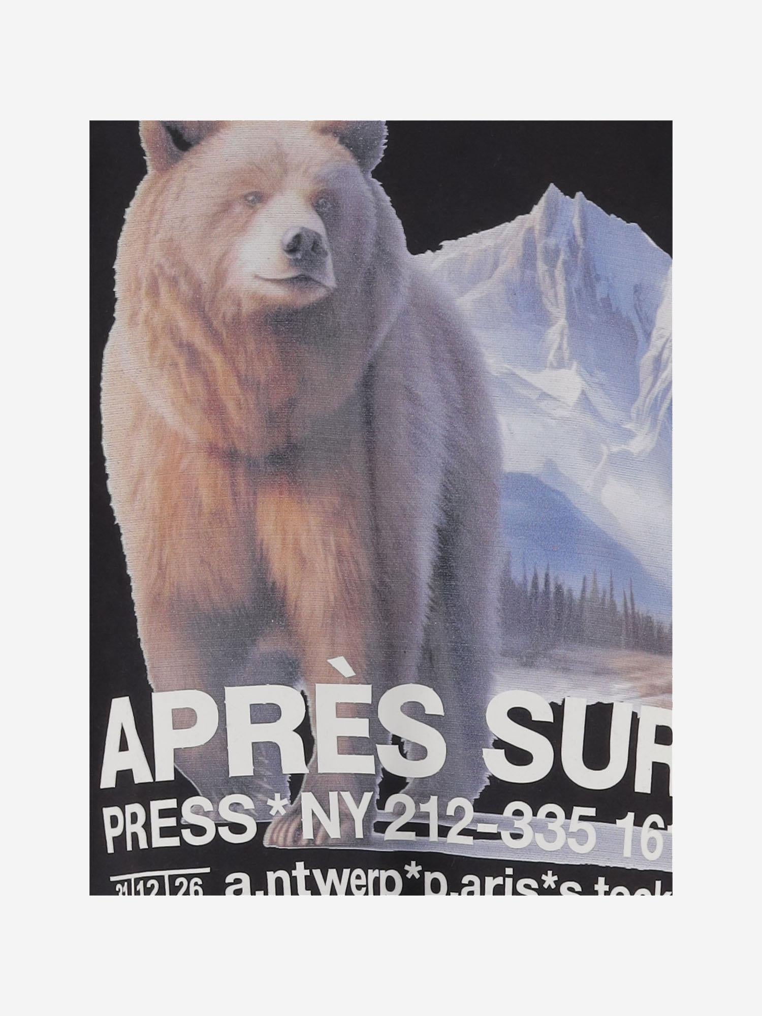 T-SHIRT IN COTONE CON STAMPA GRAFICA 63MYMOUNTAINT-SHIRT BLACK APRES SURF 