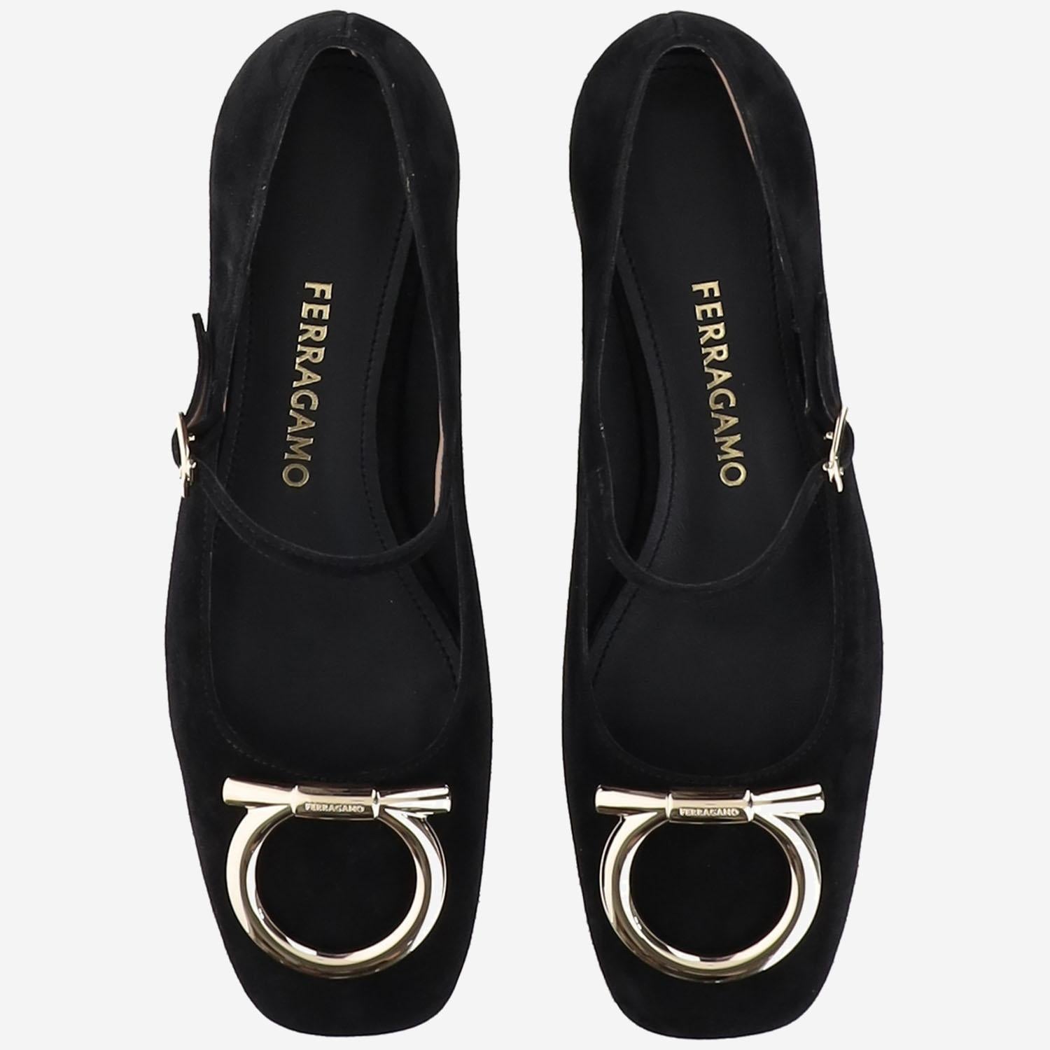 BALLERINE IN PELLE MARRY 001NEROAMARETTINERO SALVATORE FERRAGAMO 