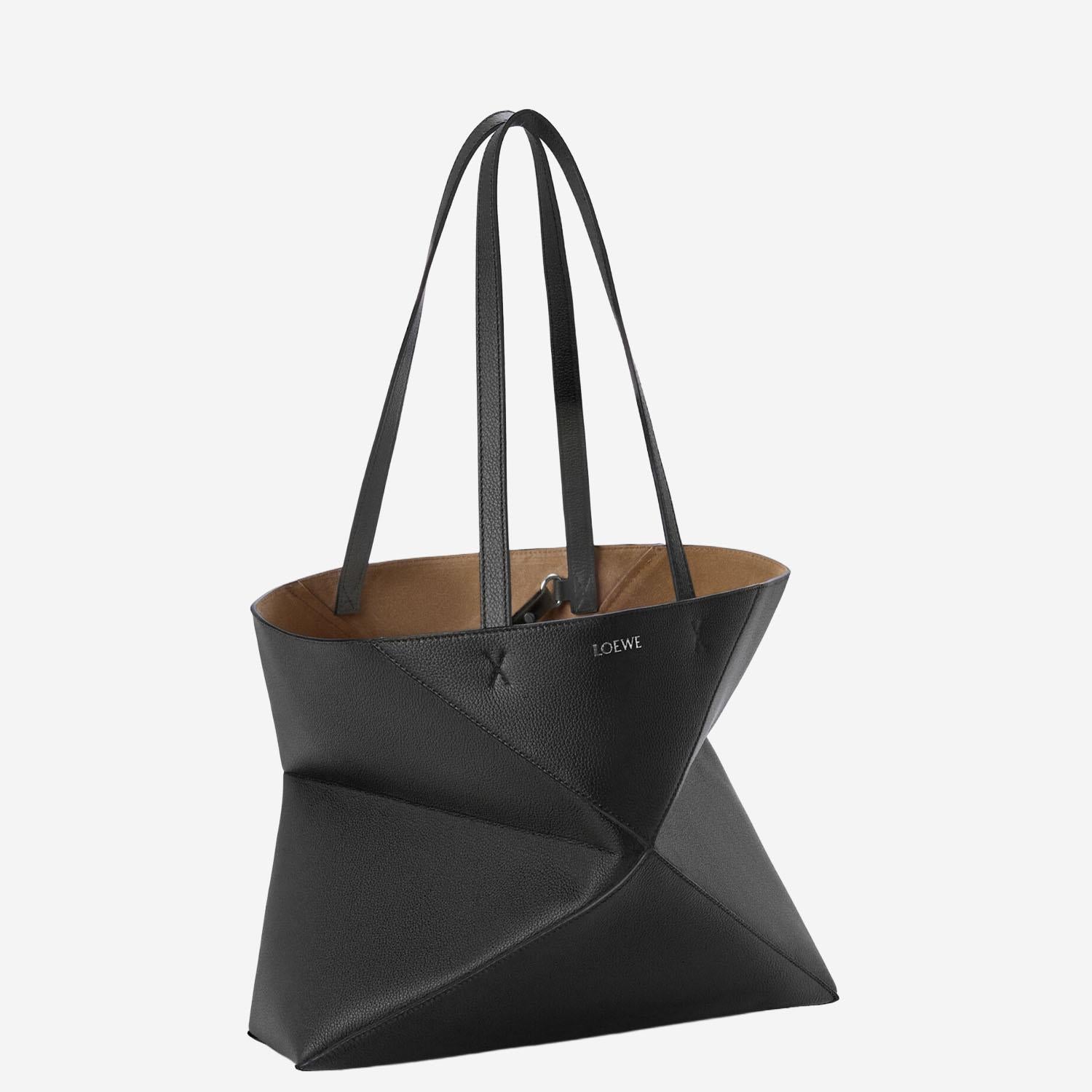 Borsa tote Puzzle Fold media in pelle A779PEWX04 1100 LOEWE 