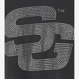 T-SHIRT IN COTONE CON LOGO IN STRASS SG2510104 JETBLACK SUMMER GAMES 