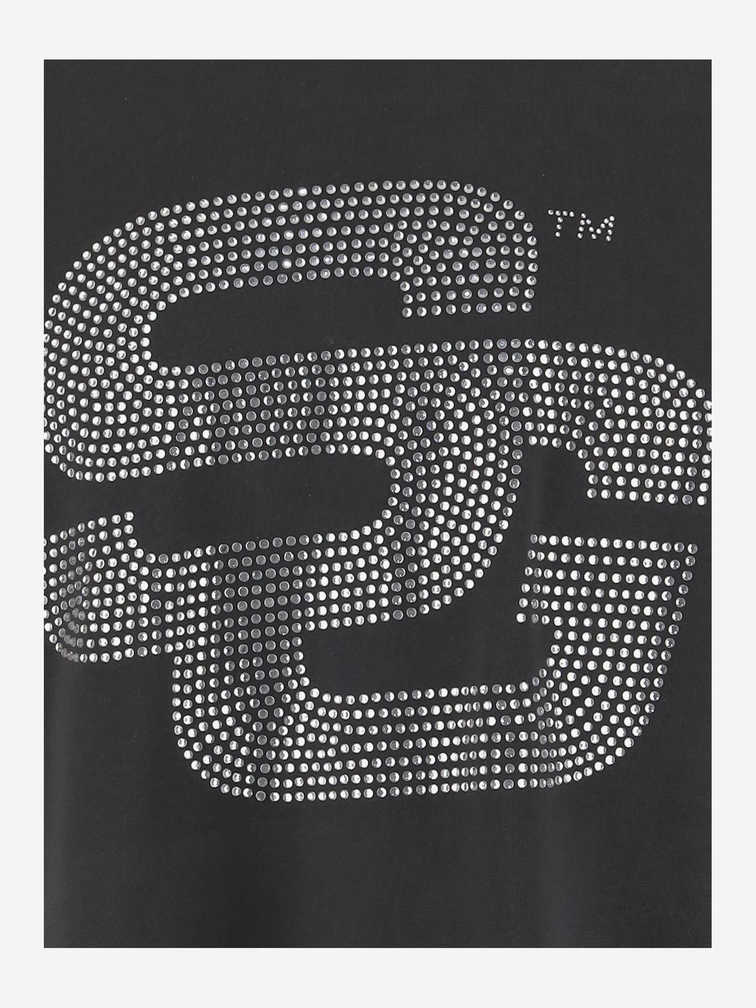 T-SHIRT IN COTONE CON LOGO IN STRASS SG2510104 JETBLACK SUMMER GAMES 