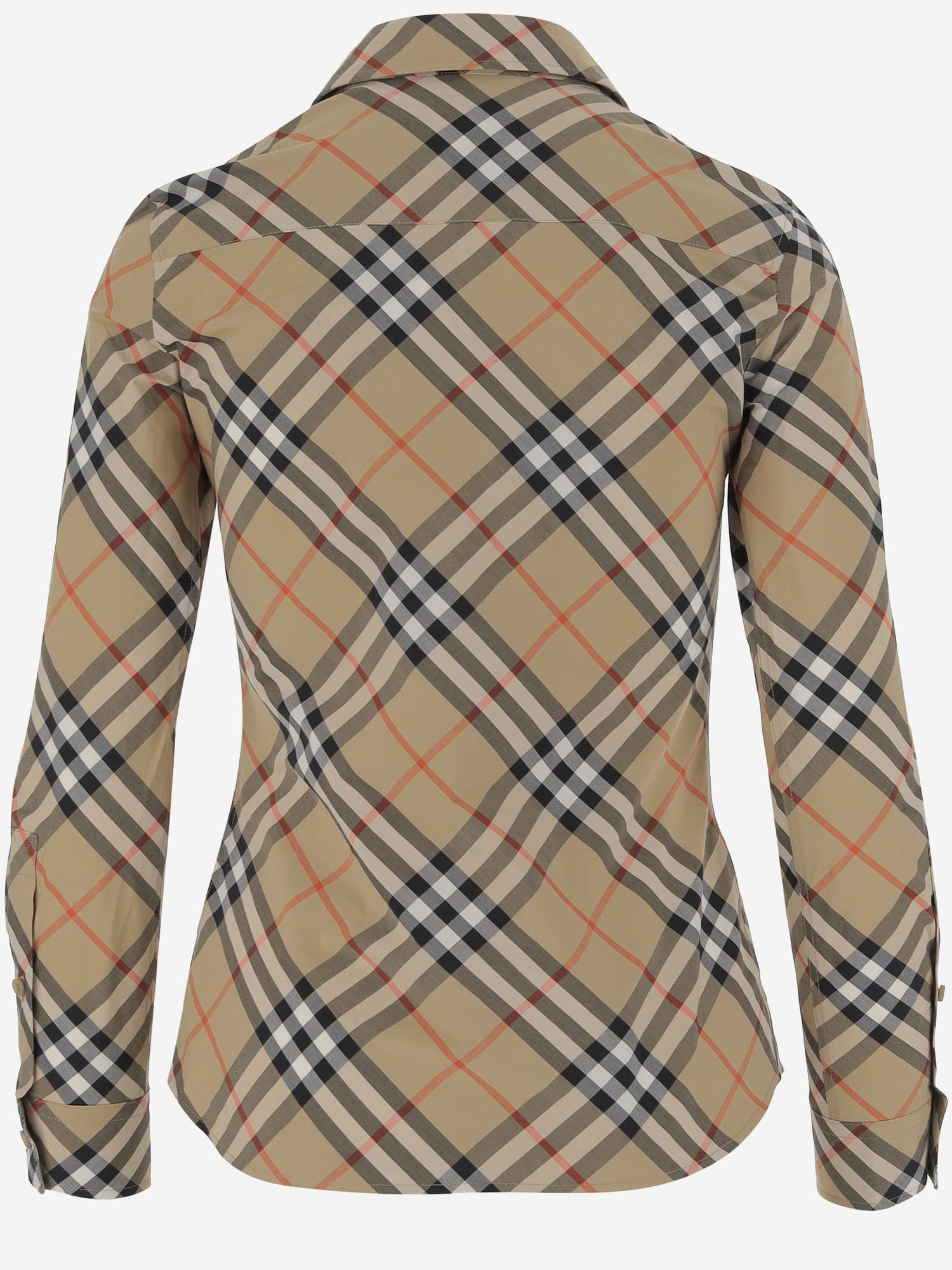 CAMICIA IN COTONE CON MOTIVO CHECK 8122443 SANDIPCHECK BURBERRY 