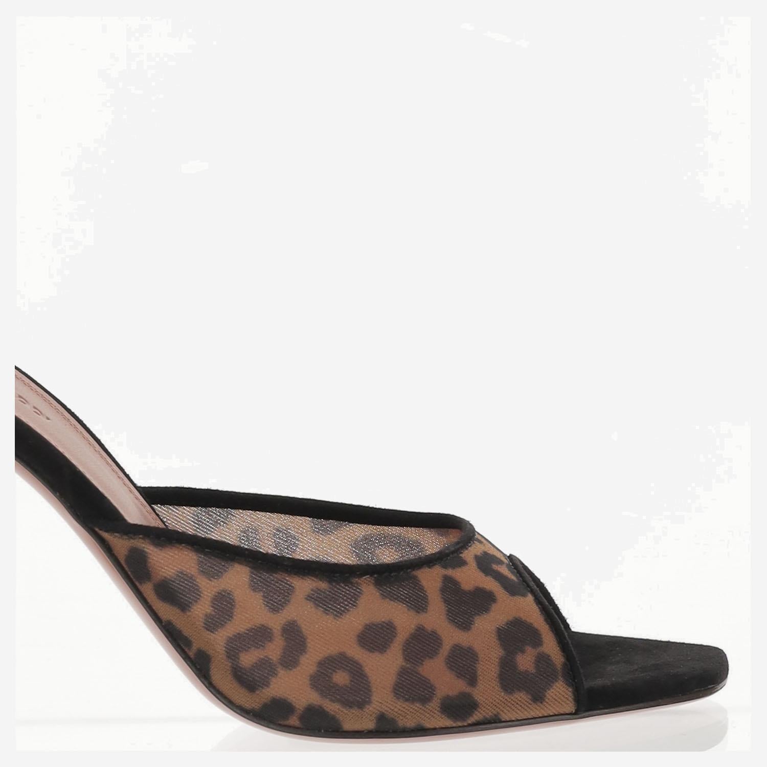 Mules Alexa in mesh ALEXAMESHSLIPPER LEOPARD AMINA MUADDI 