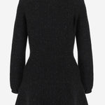 MINI ABITO IN MAGLIA DI MISTO COTONE CON MICRO PAILLETTES RS25035SB BLACK SELF PORTRAIT 