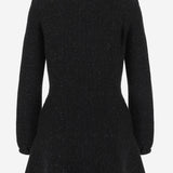 MINI ABITO IN MAGLIA DI MISTO COTONE CON MICRO PAILLETTES RS25035SB BLACK SELF PORTRAIT 