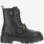 STIVALETTI IN PELLE CON CINTURA E LOGO SD0407 P087Z99 PINKO 