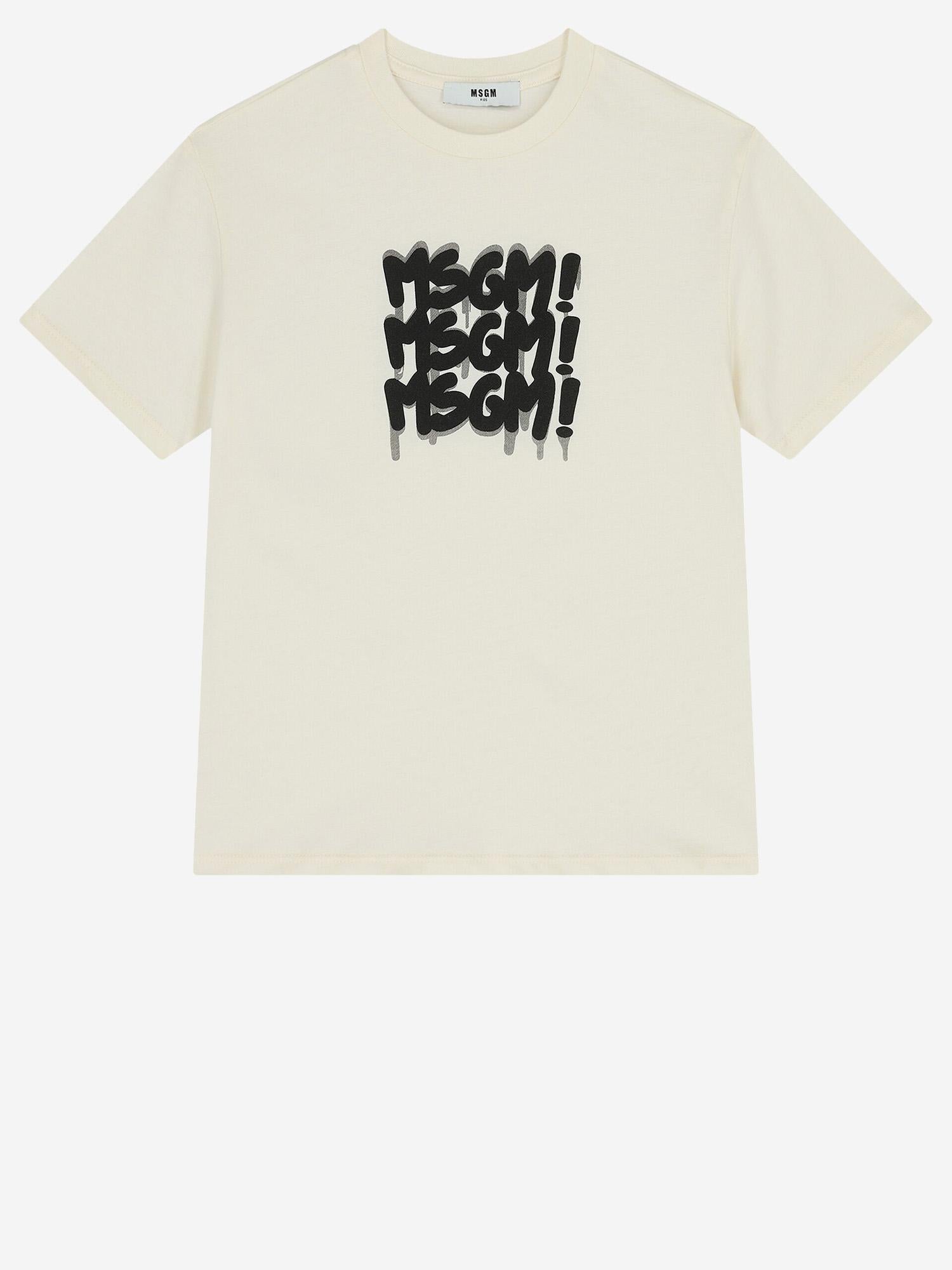 T-SHIRT IN COTONE CON LOGO S6MSJBTH227 013 MSGM KIDS 