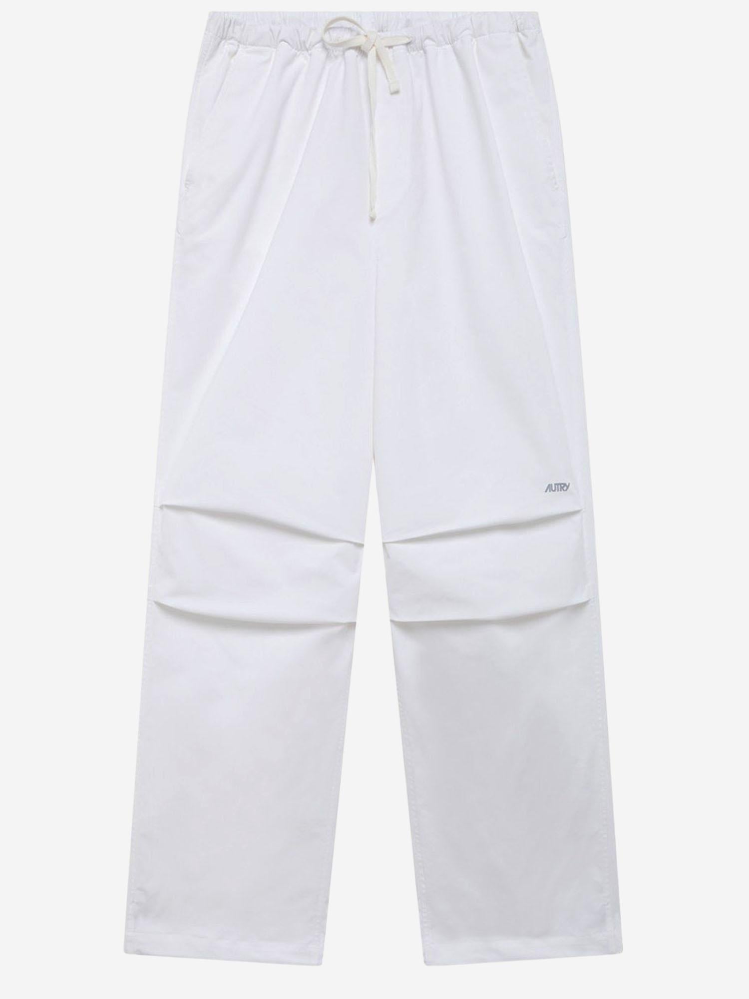 PANTALONI IN NYLON CON LOGO PAPX019W NYLONWHITE AUTRY 