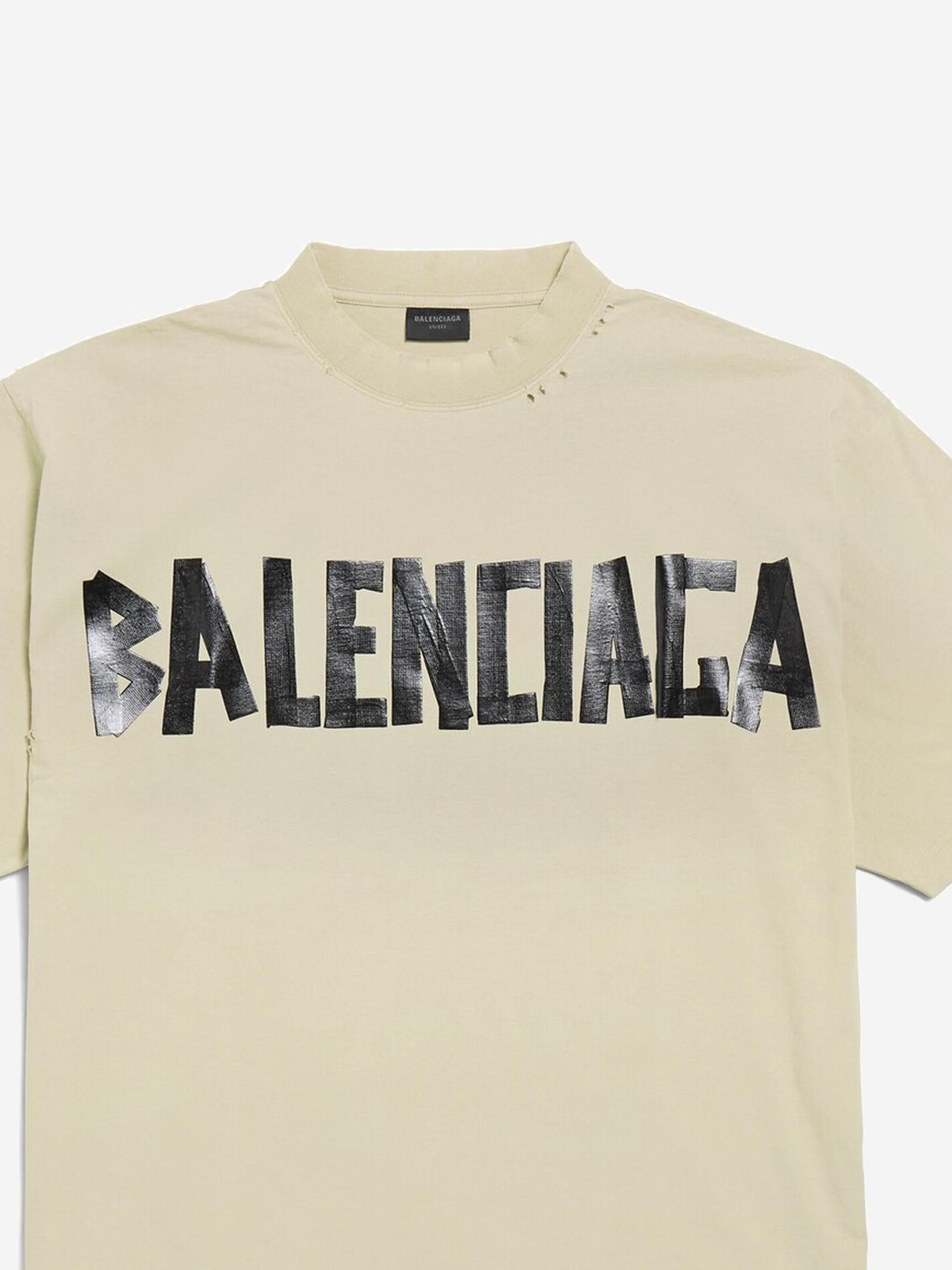 T-SHIRT CON LOGO LETTERING IN COTONE 764235 TSVK19501 BALENCIAGA 