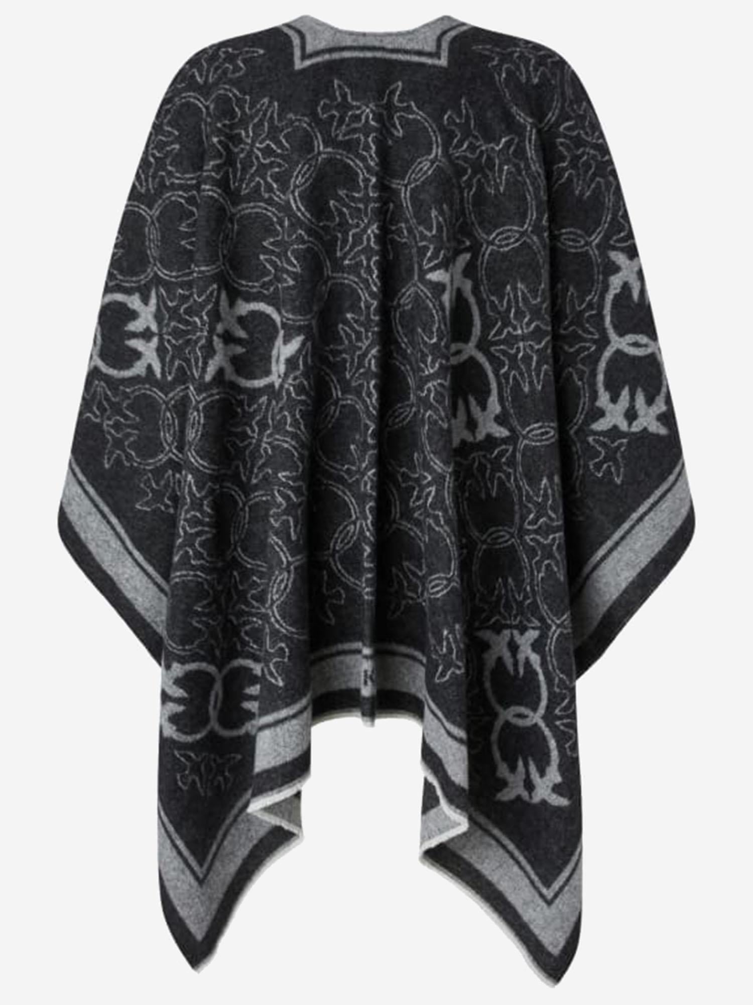 MANTELLA IN MISTO LANA CON MOTIVO LOVE BIRDS 105965 A2ZIZI2 PINKO 