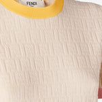 Maglione in cotone e seta stretch con motivo FF FZXE94 AW4SF0WC4 FENDI 