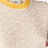 Maglione in cotone e seta stretch con motivo FF FZXE94 AW4SF0WC4 FENDI 