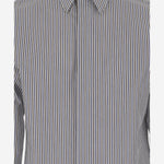CAMICIA IN MISTO COTONE CON MOTIVO A RIGHE 762914 V3ZC14012 BOTTEGA VENETA 