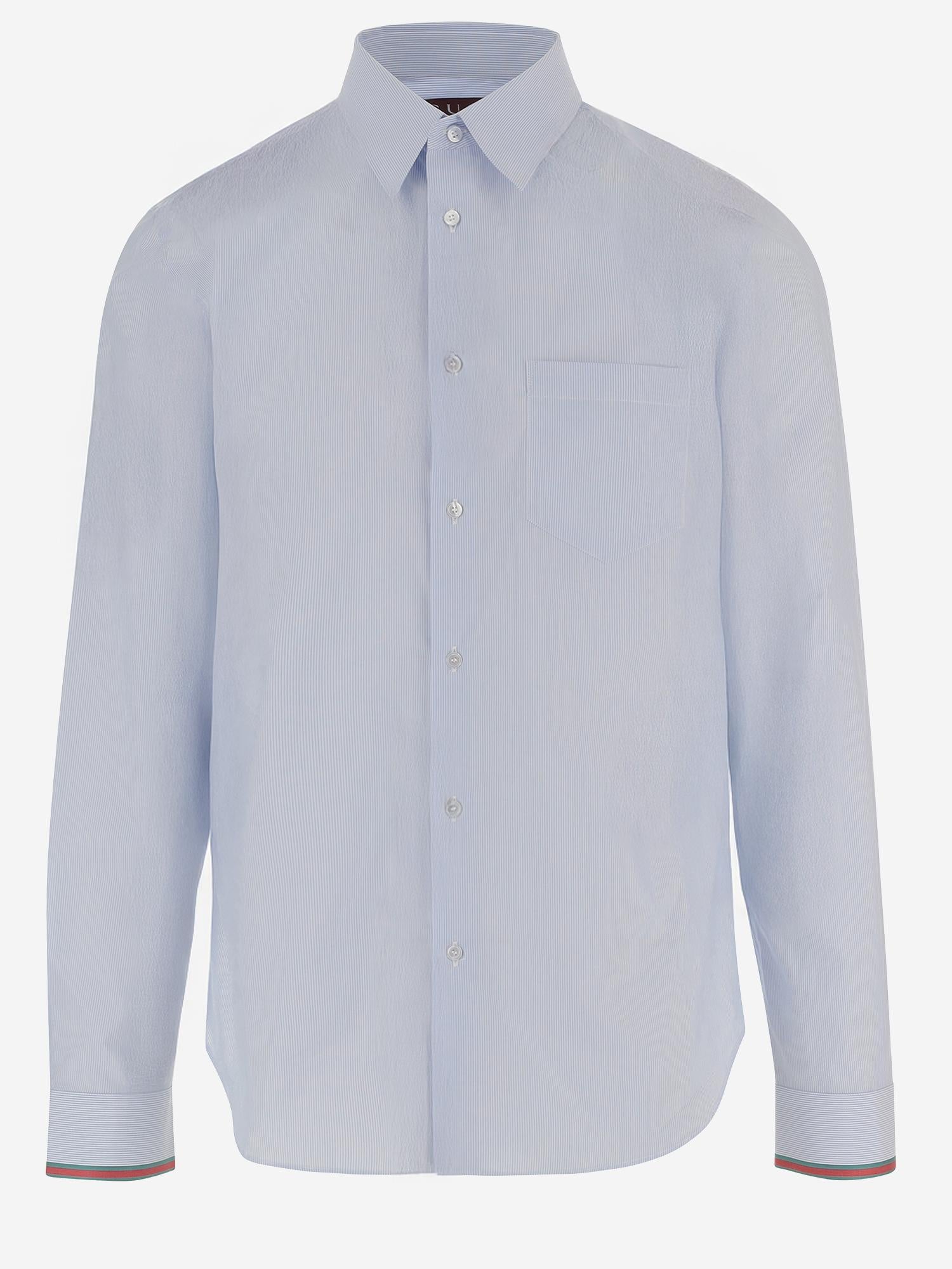 CAMICIA IN COTONE A RIGHE CON WEB 852707 ZAS5W4305 GUCCI 