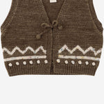 GILET IN LANA MERINO CON MOTIVO GRAFICO K1223W25 762 MISHA & PUFF KIDS 