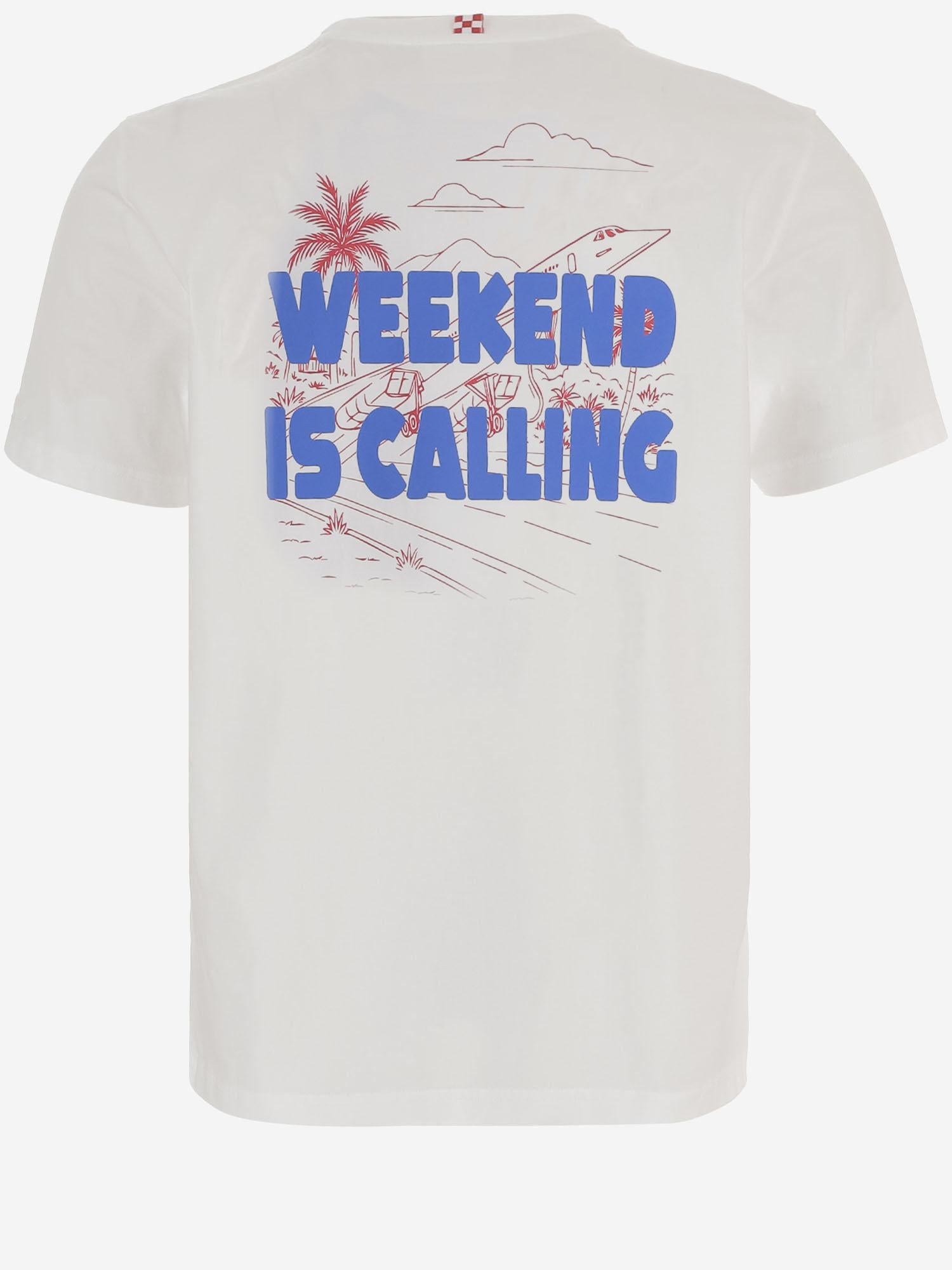 T-SHIRT IN COTONE CON LOGO DLR0001 08059L MC2 SAINT BARTH 