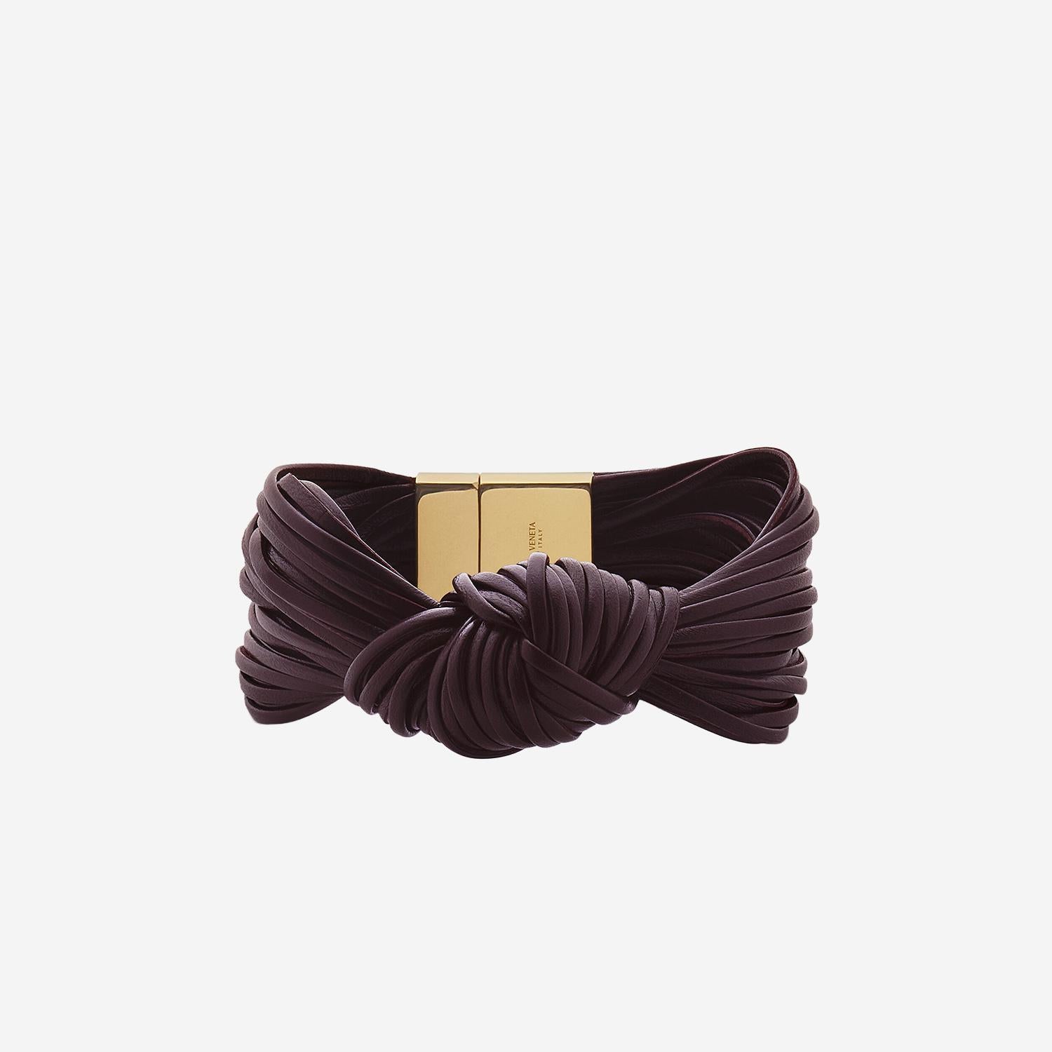 Bracciale Knot in pelle 857356 VAHUA2241 BOTTEGA VENETA 