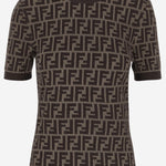 T-SHIRT IN MISTO COTONE CON MOTIVO FF FZXC72 ASJTF0GGE FENDI 