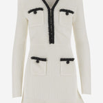 ABITO IN MAGLIA CON PERLINE RS25087SW WHITE SELF PORTRAIT 