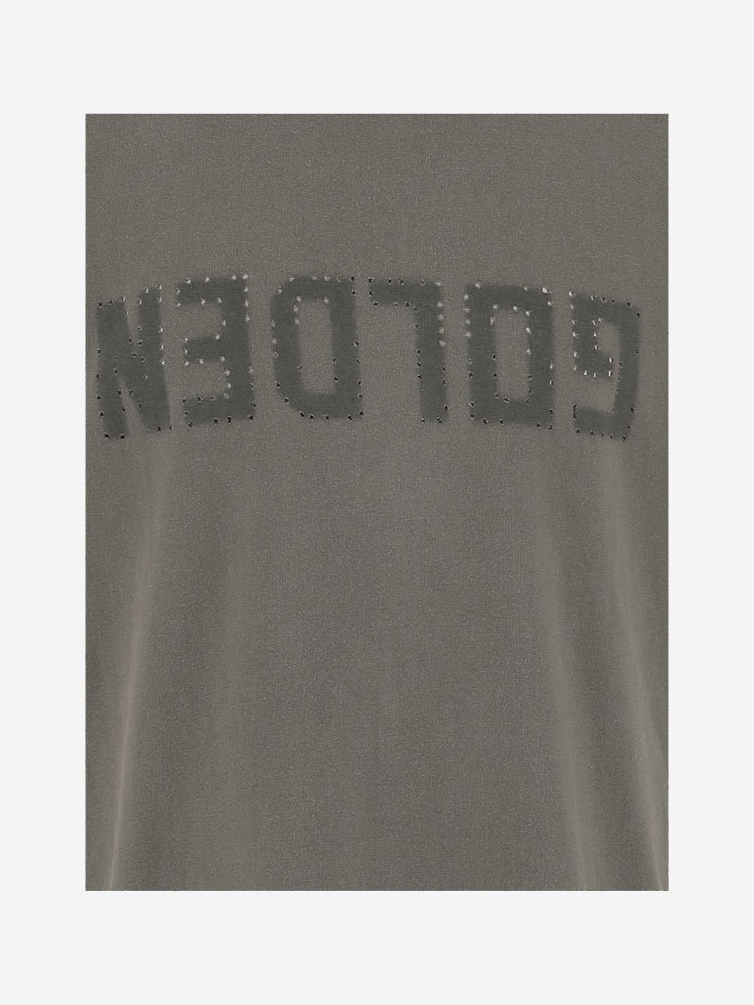 T-SHIRT IN COTONE CON LOGO GMP01220 P00067135479 GOLDEN GOOSE 