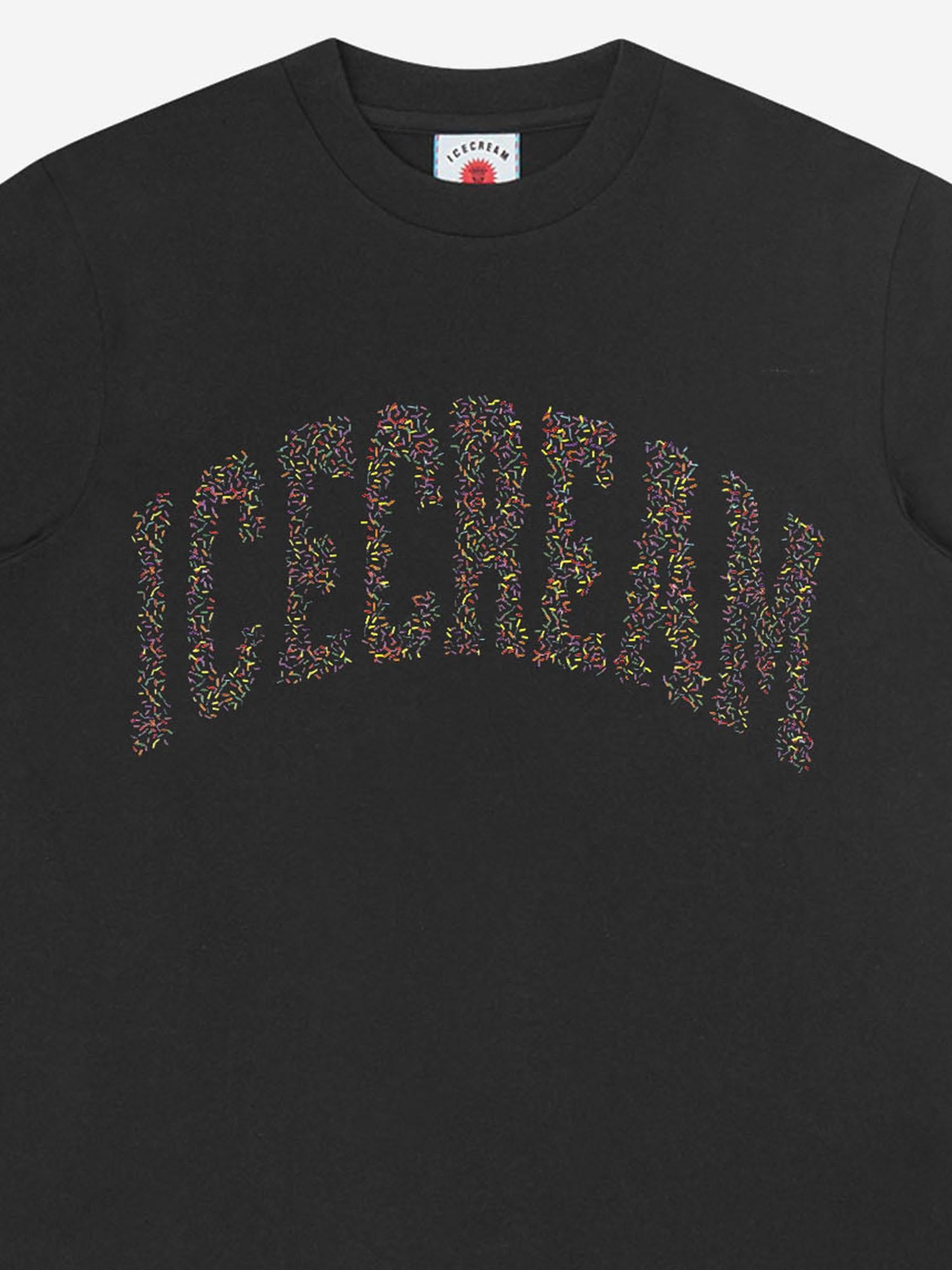T-SHIRT IN COTONE CON LOGO IC26144 BLACK ICECREAM 